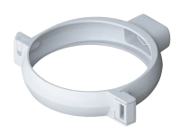 Хомут трубы, ПВХ, серия Элит, цвет Белый